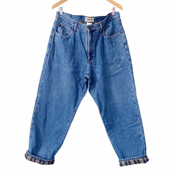 Vintage L.L Bean Flannel Lined Relaxed Fit Jeans